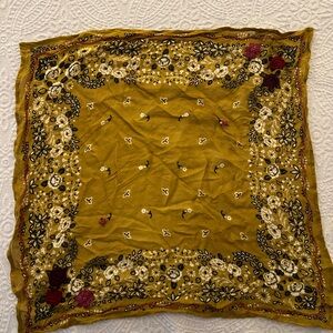 Chan Luu Mustard Floral Bandana
